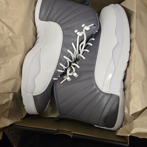 Jordan 12 Stealth Gray and White SIZE 13 VNDS Worn 2x Fast Ship OG All Clean
